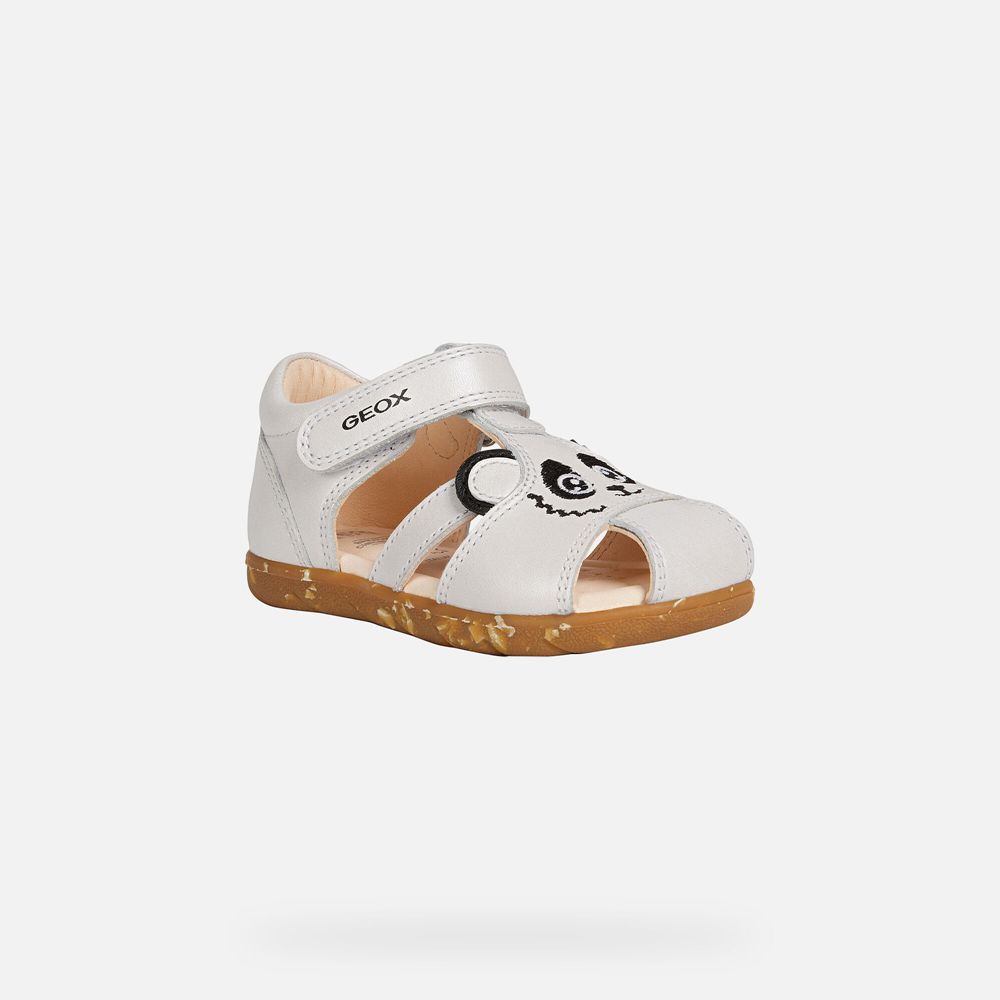 Geox Sandals White Alul Girl - Geox Baby Shoes - XHRWPU328